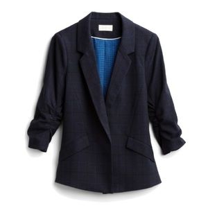 Plaid Navy Boyfriend Blazer